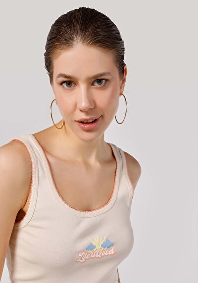 اعرض التفاصيل لـ   نسائي Ecru تانك بلوزة