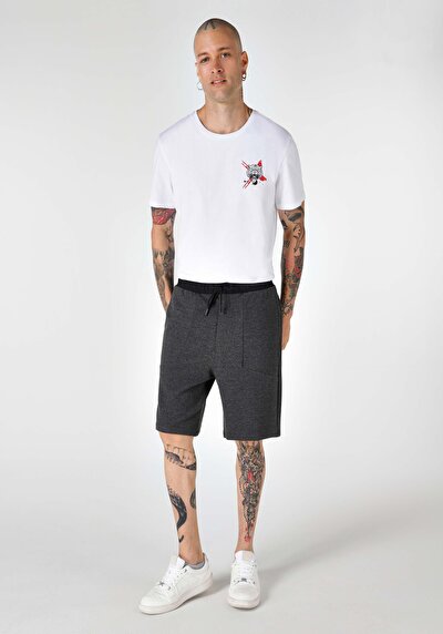 صورة من عادي قصة متوسطة الخصر جاكار رجالي أنثراسايت شورت