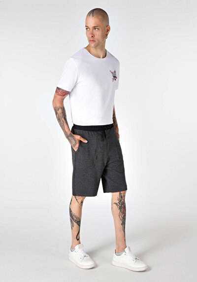 اعرض التفاصيل لـ عادي قصة متوسطة الخصر جاكار رجالي أنثراسايت شورت