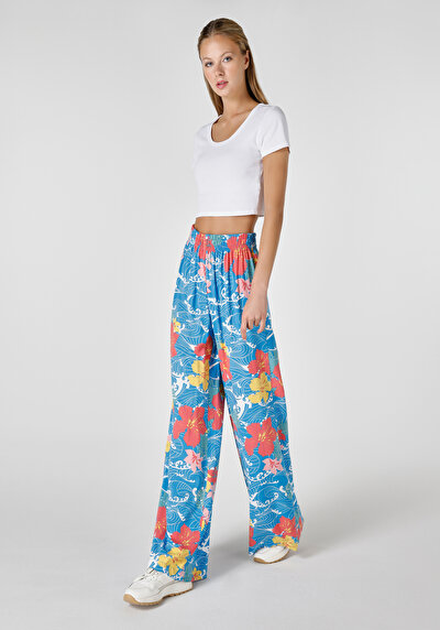 صورة من   ارتفاع الخصر ساق واسعة نسائي متعدد الألوان