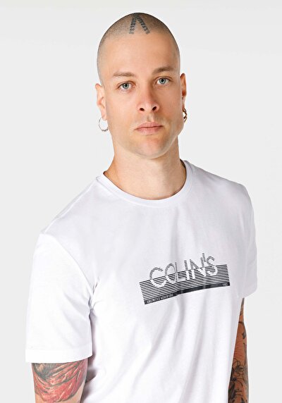 صورة من أبيض للرجال تي شيرت بأكمام قصيرة