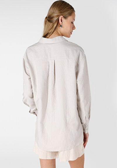 صورة من بيج للنساء قميص كم طويل