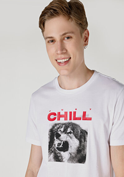 اعرض التفاصيل لـ عادي قصة رقبة مستديرة رجالي أبيض كم قصير تي شيرت