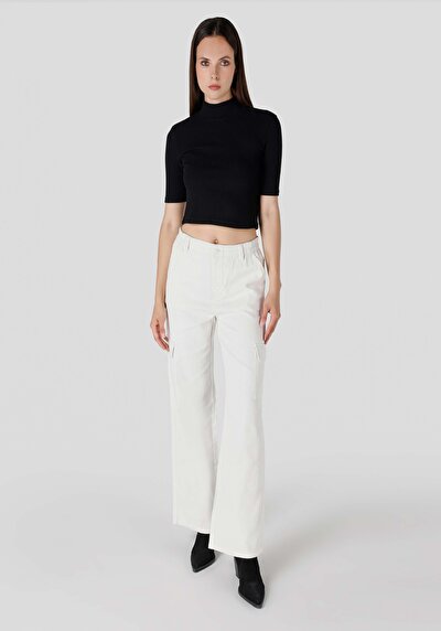 اعرض التفاصيل لـ ضيق نصف ياقة مدورة نسائي أسود كم قصير تي شيرت