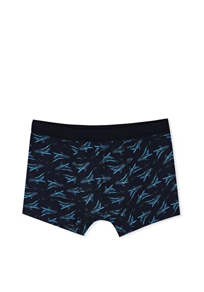 صورة من مودرن  المطبوعة رجالي الأزرق الداكن الملاكم