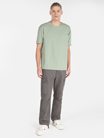 اعرض التفاصيل لـ أخضر للرجال تي شيرت بأكمام قصيرة