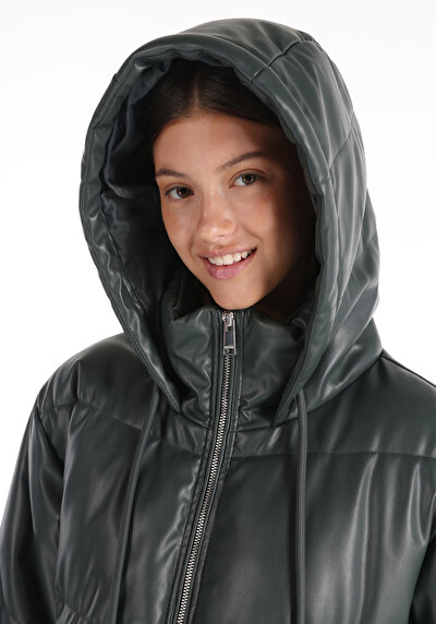 اعرض التفاصيل لـ كاكي للنساء جاكيت جلد