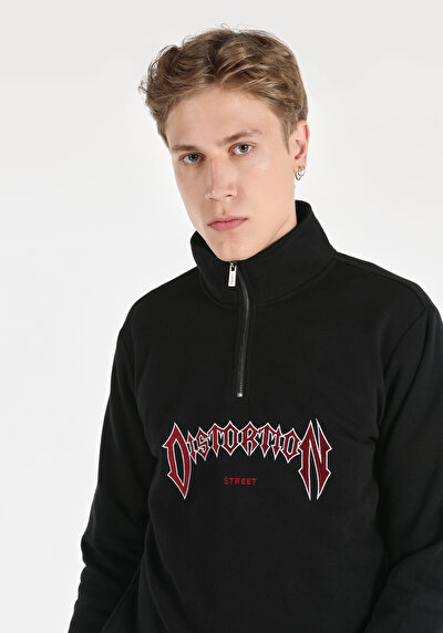 اعرض التفاصيل لـ سويت شيرت رجالي أسود عادي