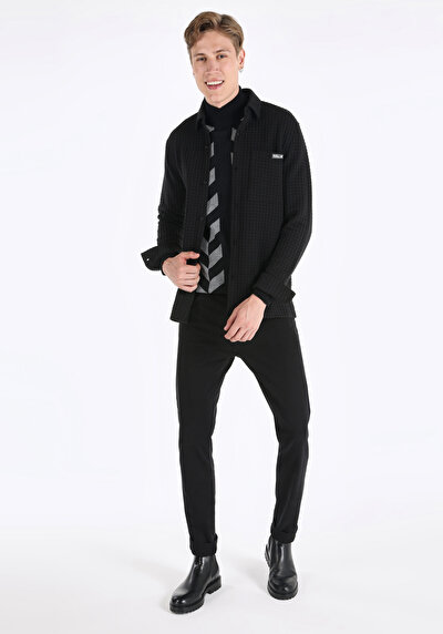 اعرض التفاصيل لـ أسود للرجال جاكيت سترة