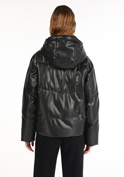 اعرض التفاصيل لـ أسود للنساء جاكيت جلد