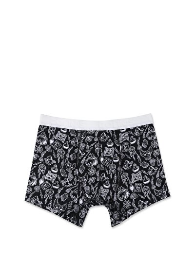 صورة من مودرن فيت مطبوع رجالي أسود بوكسر