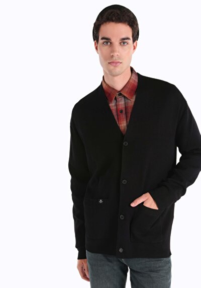 صورة من كومفورت فيت كارديجان أسود للرجال