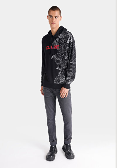 اعرض التفاصيل لـ سويت شيرت رجالي أسود عادي