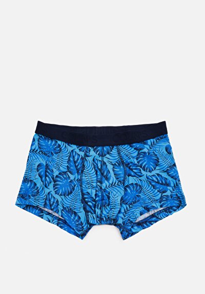 صورة من مودرن فيت مطبوع رجالي أزرق بوكسر