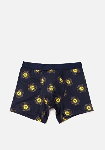 صورة من مودرن  المطبوعة رجالي الأزرق الداكن الملاكم