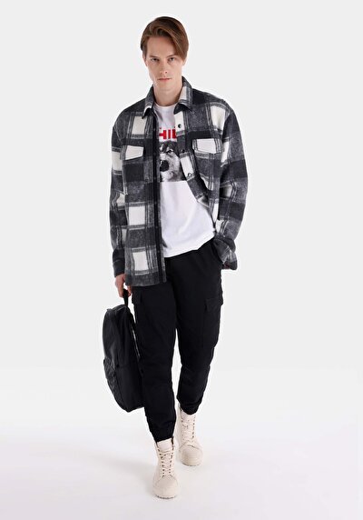 صورة من نحيف   الخصر مطاطي الساق رجالي السراويل السوداء