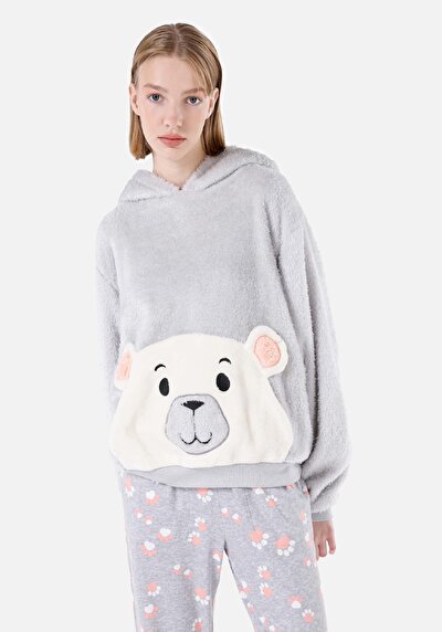 صورة من رمادي للنساء بلوز