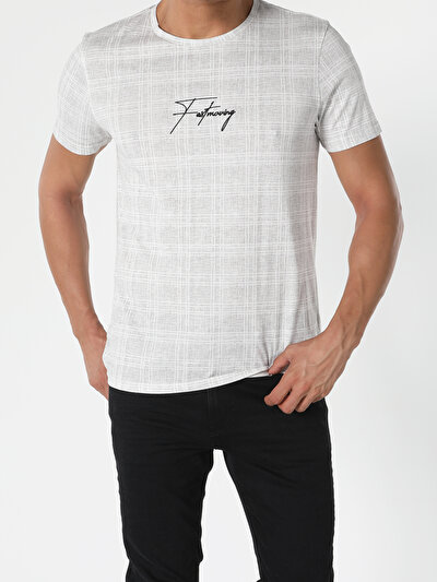 اعرض التفاصيل لـ رمادي للرجال تي شيرت بأكمام قصيرة