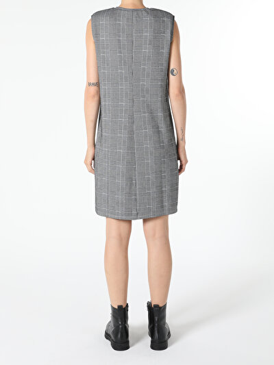 صورة من رمادي للنساء فستان