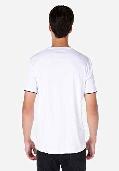 اعرض التفاصيل لـ أبيض للرجال تي شيرت بأكمام قصيرة