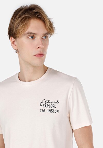 اعرض التفاصيل لـ مقاس عادي رقبة مستديرة مستقيم تي شيرت رجالي بيج كم قصير