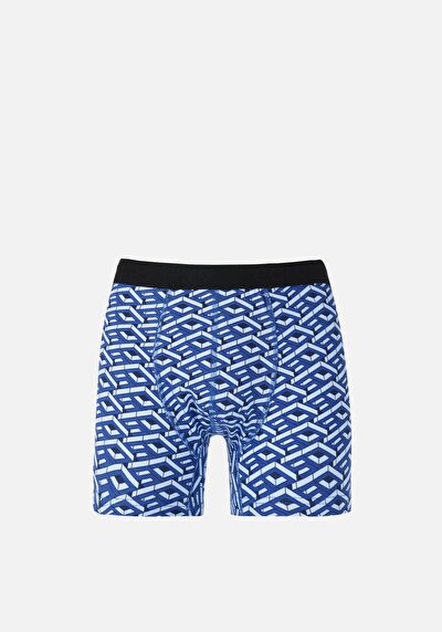 صورة من مودرن  المطبوعة رجالي الأزرق الداكن الملاكم