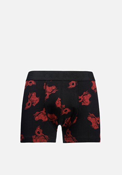 صورة من مودرن فيت مطبوع رجالي أسود بوكسر