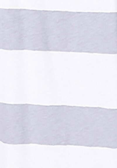 اعرض التفاصيل لـ   رقبة مستديرة مخطط رجالي رمادي كم قصير تي شيرت