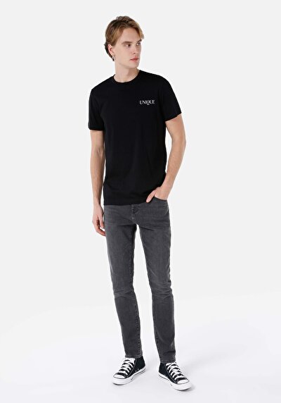 اعرض التفاصيل لـ عادي قصة رقبة مستديرة رجالي أسود كم قصير تي شيرت