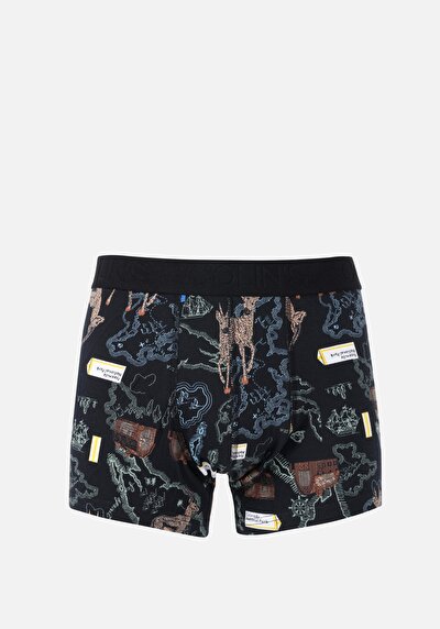 صورة من مودرن فيت مطبوع رجالي أسود بوكسر