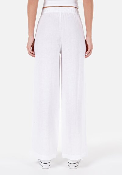 اعرض التفاصيل لـ عادي بقصة رفع الخصر ساق واسعة نسائي بنطلون أبيض