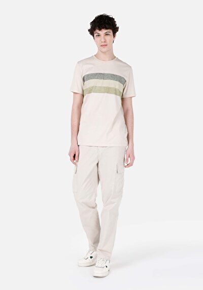 اعرض التفاصيل لـ مقاس عادي رقبة مستديرة مستقيم تي شيرت رجالي بيج كم قصير