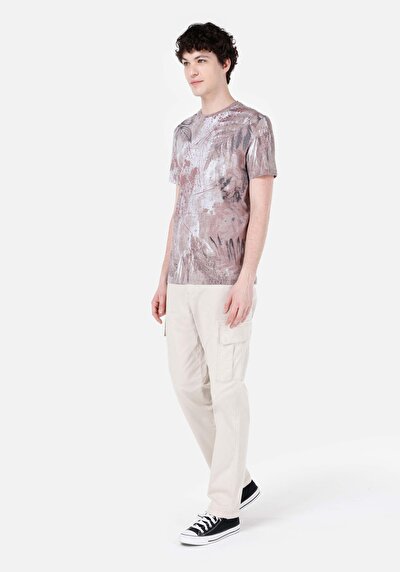 اعرض التفاصيل لـ   رقبة مستديرة مطبوعة رجالي متعدد الألوان كم قصير تي شيرت