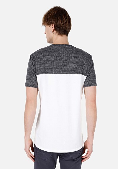 اعرض التفاصيل لـ عادي رقبة مستديرة جاكار رجالي أسود كم قصير تي شيرت