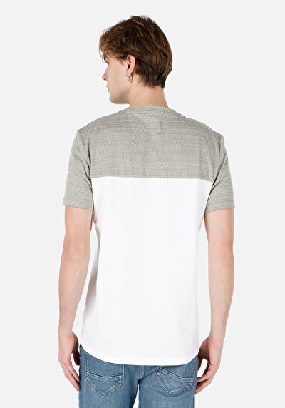 اعرض التفاصيل لـ عادي مقاس رقبة مستديرة جاكار رجالي أخضر كم قصير تي شيرت