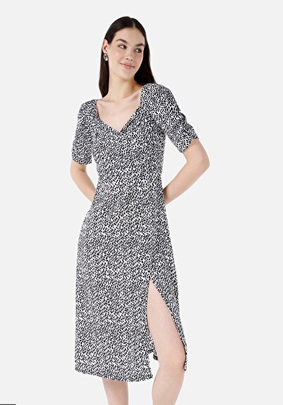 صورة من عادي فستان بطيخ أسود نسائي