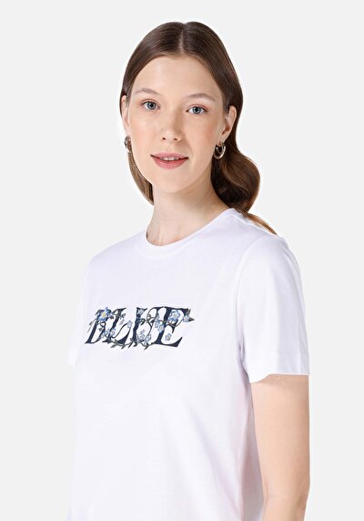 اعرض التفاصيل لـ   رقبة مستديرة نسائي أبيض بأكمام قصيرة تي شيرت