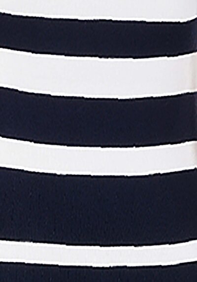 اعرض التفاصيل لـ نحيف فستان نسائي أزرق داكن بأكمام قصيرة