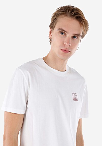 اعرض التفاصيل لـ كومفورت فيت رقبة مستديرة مستقيم تي شيرت رجالي أبيض بأكمام قصيرة