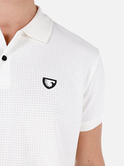 اعرض التفاصيل لـ   بولو الرقبة مستقيم رجالي أبيض كم قصير تي شيرت