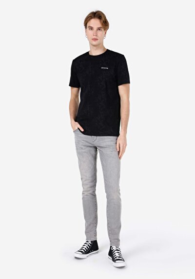 اعرض التفاصيل لـ عادي مقاس رقبة مستديرة مستقيم رجالي أسود كم قصير تي شيرت