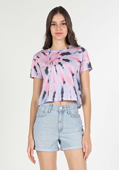 اعرض التفاصيل لـ متعدد الألوان للنساء تي شيرت بأكمام قصيرة