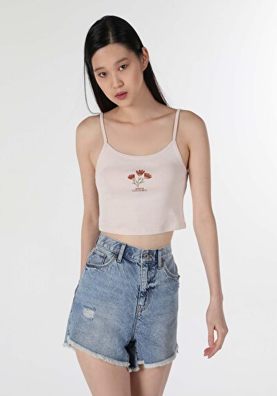 صورة من سليم فيت للنساء Ecru تانك بلوزة