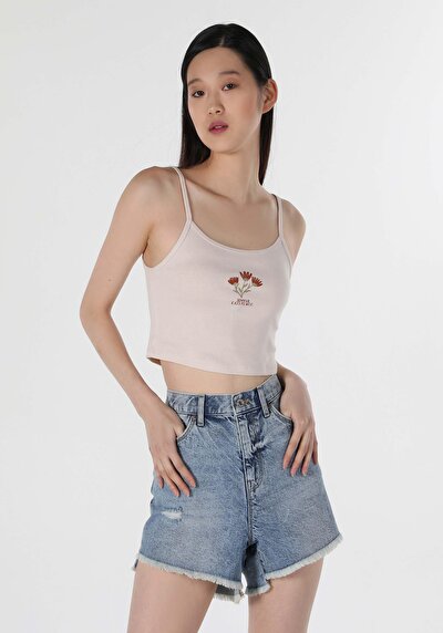 صورة من سليم فيت للنساء Ecru تانك بلوزة