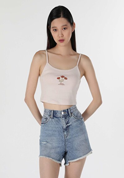 صورة من سليم فيت للنساء Ecru تانك بلوزة