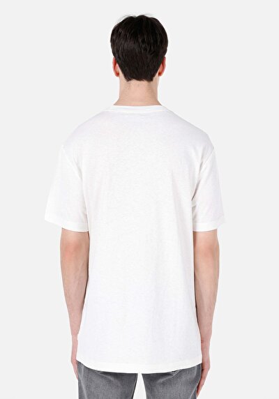 اعرض التفاصيل لـ كومفورت فيت رقبة مستديرة مستقيم تي شيرت رجالي أبيض بأكمام قصيرة