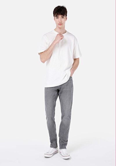 اعرض التفاصيل لـ كومفورت فيت رقبة مستديرة مستقيم تي شيرت رجالي أبيض بأكمام قصيرة