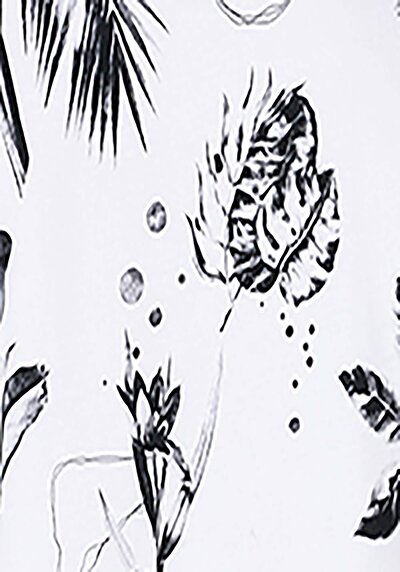 اعرض التفاصيل لـ   رقبة مستديرة مطبوعة للرجال أبيض بأكمام قصيرة تي شيرت