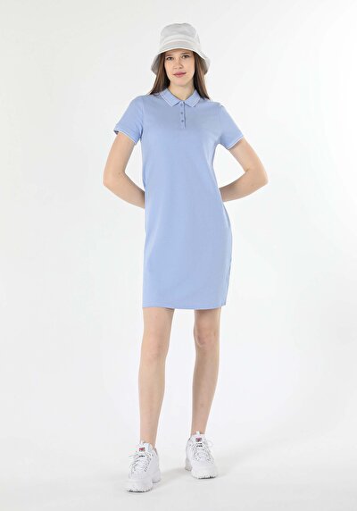 صورة من أزرق للنساء فستان