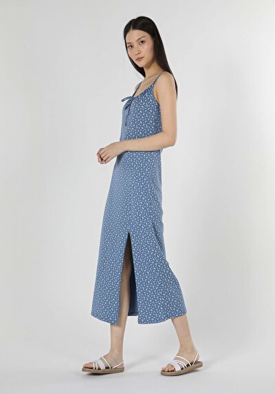 صورة من أزرق للنساء فستان